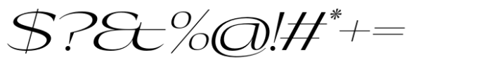 Eternal Collection Expanded Light Italic Font OTHER CHARS