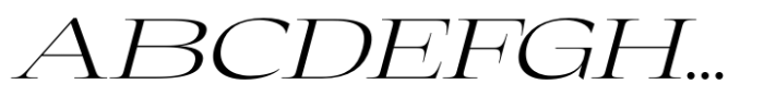 Eternal Collection Expanded Light Italic Font UPPERCASE