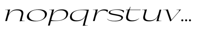 Eternal Collection Expanded Light Italic Font LOWERCASE