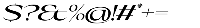 Eternal Collection Expanded Medium Italic Font OTHER CHARS