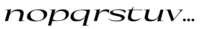 Eternal Collection Expanded Medium Italic Font LOWERCASE