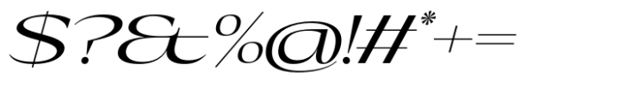 Eternal Collection Expanded Regular Italic Font OTHER CHARS