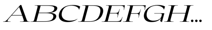 Eternal Collection Expanded Regular Italic Font UPPERCASE
