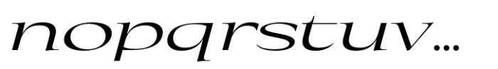 Eternal Collection Expanded Regular Italic Font LOWERCASE