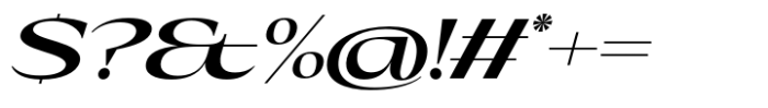 Eternal Collection Expanded Semi Bold Italic Font OTHER CHARS