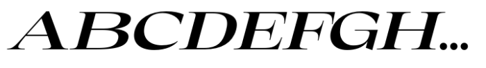 Eternal Collection Expanded Semi Bold Italic Font UPPERCASE