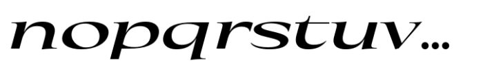 Eternal Collection Expanded Semi Bold Italic Font LOWERCASE