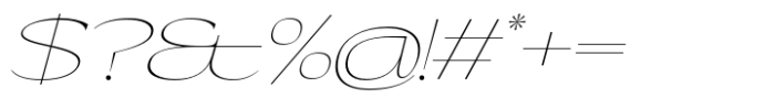Eternal Collection Expanded Thin Italic Font OTHER CHARS