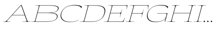Eternal Collection Expanded Thin Italic Font UPPERCASE