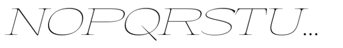 Eternal Collection Expanded Thin Italic Font UPPERCASE