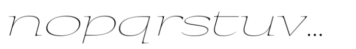 Eternal Collection Expanded Thin Italic Font LOWERCASE