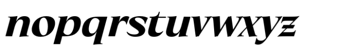 Eternal Collection Extra Bold Italic Font LOWERCASE