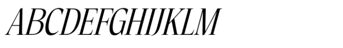 Eternal Collection Extra Condensed Regular Italic Font UPPERCASE