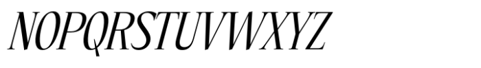 Eternal Collection Extra Condensed Regular Italic Font UPPERCASE