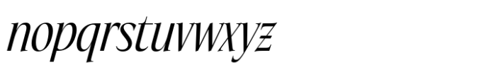 Eternal Collection Extra Condensed Regular Italic Font LOWERCASE
