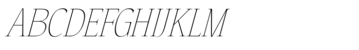 Eternal Collection Extra Condensed Thin Italic Font UPPERCASE