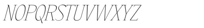 Eternal Collection Extra Condensed Thin Italic Font UPPERCASE