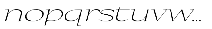 Eternal Collection Large Extra Light Italic Font LOWERCASE