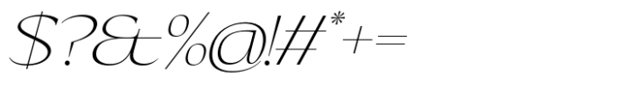 Eternal Collection Normal Extra Light Italic Font OTHER CHARS