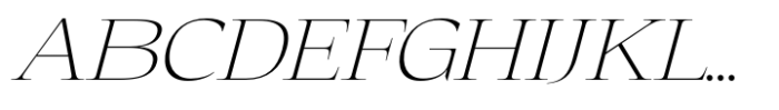 Eternal Collection Normal Extra Light Italic Font UPPERCASE
