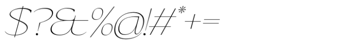 Eternal Collection Normal Thin Italic Font OTHER CHARS