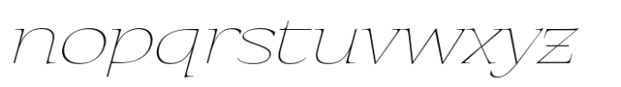 Eternal Collection Normal Thin Italic Font LOWERCASE