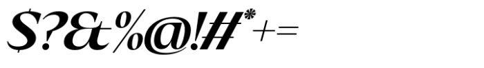 Eternal Collection Semi Condensed Bold Italic Font OTHER CHARS
