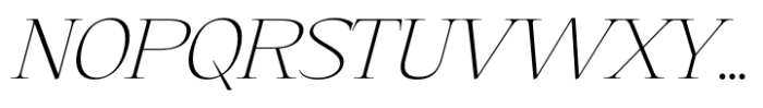 Eternal Collection Semi Condensed Extra Light Italic Font UPPERCASE