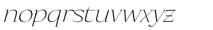 Eternal Collection Semi Condensed Extra Light Italic Font LOWERCASE