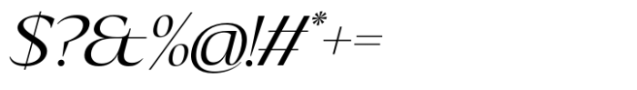 Eternal Collection Semi Condensed Regular Italic Font OTHER CHARS