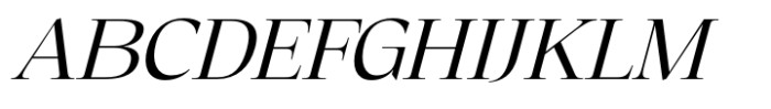 Eternal Collection Semi Condensed Regular Italic Font UPPERCASE
