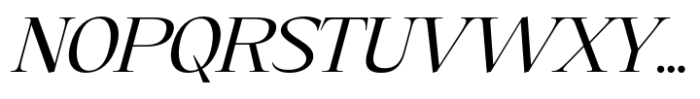 Eternal Collection Semi Condensed Regular Italic Font UPPERCASE