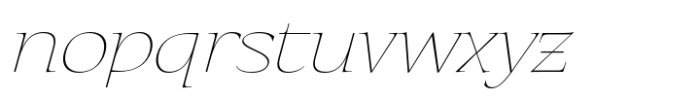 Eternal Collection Semi Condensed Thin Italic Font LOWERCASE