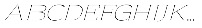 Eternal Collection Semi Large Thin Italic Font UPPERCASE