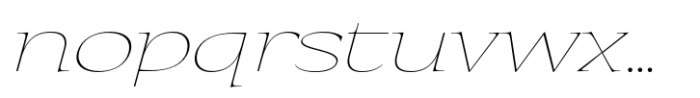 Eternal Collection Semi Large Thin Italic Font LOWERCASE