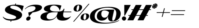 Eternal Collection Wide Black Italic Font OTHER CHARS