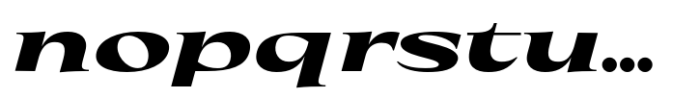 Eternal Collection Wide Black Italic Font LOWERCASE