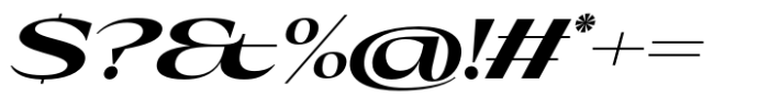 Eternal Collection Wide Bold Italic Font OTHER CHARS