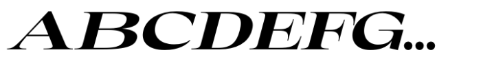 Eternal Collection Wide Bold Italic Font UPPERCASE