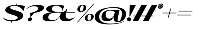 Eternal Collection Wide Extra Bold Italic Font OTHER CHARS