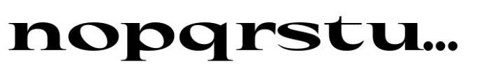 Eternal Collection Wide Extra Bold Font LOWERCASE