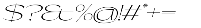 Eternal Collection Wide Extra Light Italic Font OTHER CHARS