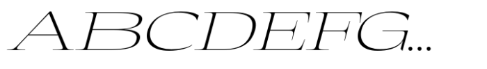Eternal Collection Wide Extra Light Italic Font UPPERCASE
