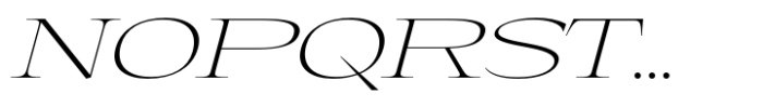 Eternal Collection Wide Extra Light Italic Font UPPERCASE