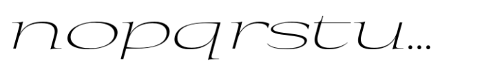 Eternal Collection Wide Extra Light Italic Font LOWERCASE