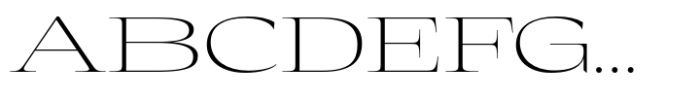 Eternal Collection Wide Extra Light Font UPPERCASE