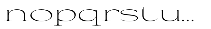 Eternal Collection Wide Extra Light Font LOWERCASE