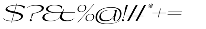 Eternal Collection Wide Light Italic Font OTHER CHARS