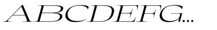 Eternal Collection Wide Light Italic Font UPPERCASE