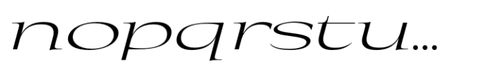 Eternal Collection Wide Light Italic Font LOWERCASE